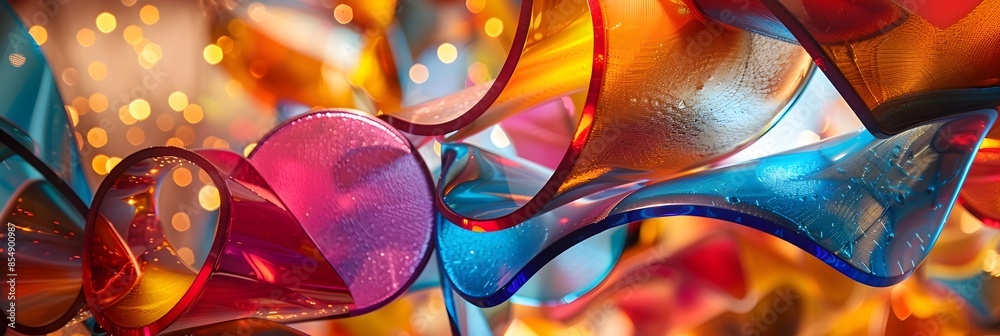 Poster captivating kaleidoscopic fusion of vibrant colors shapes and fluid movements