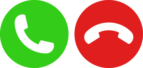 電話の通話・終話ボタンのアイコン