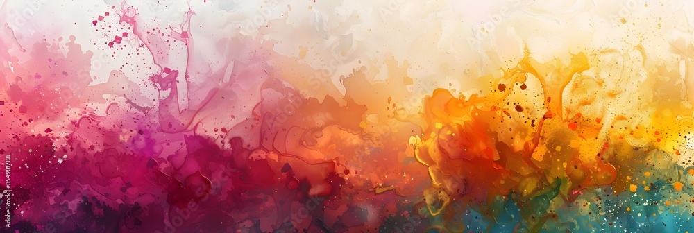 Poster captivating watercolor explosion of color and movement