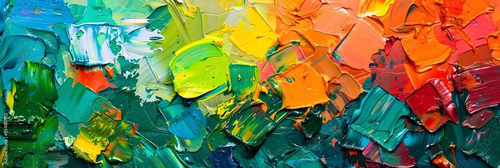 Poster chaotic explosion of vibrant hues and dynamic energetic brushstrokes showcasing the boundless creati