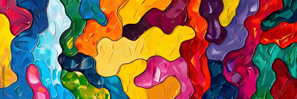 Leinwandbilder colorful abstract fluid art with dynamic patterns and expressive brushstrokes
