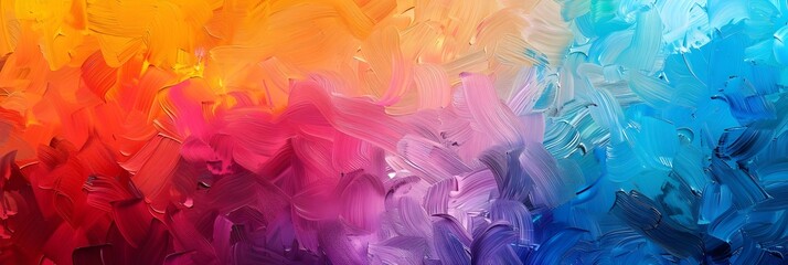 Fototapeta premium Colorful Expressive Abstract Painting with Fluid Brushstrokes and Dynamic Movement