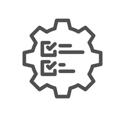 Approve related icon outline and linear vector.
