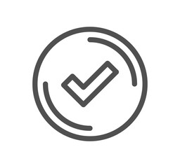 Approve related icon outline and linear vector.
