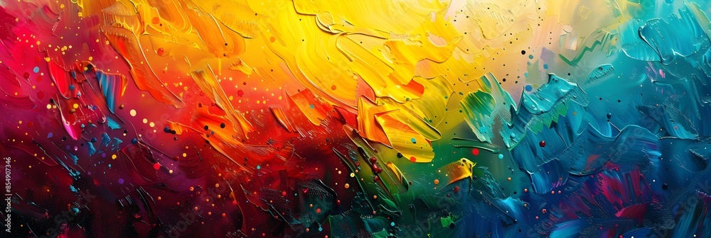 Aufkleber Explosive Chromatic Fusion A Dazzling Interplay of Color Light and Energy