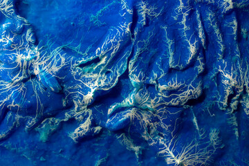 copper hydroxide, pools abstract structure