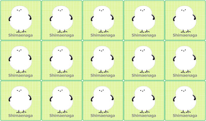 シマエナガ壁紙 5 (緑)