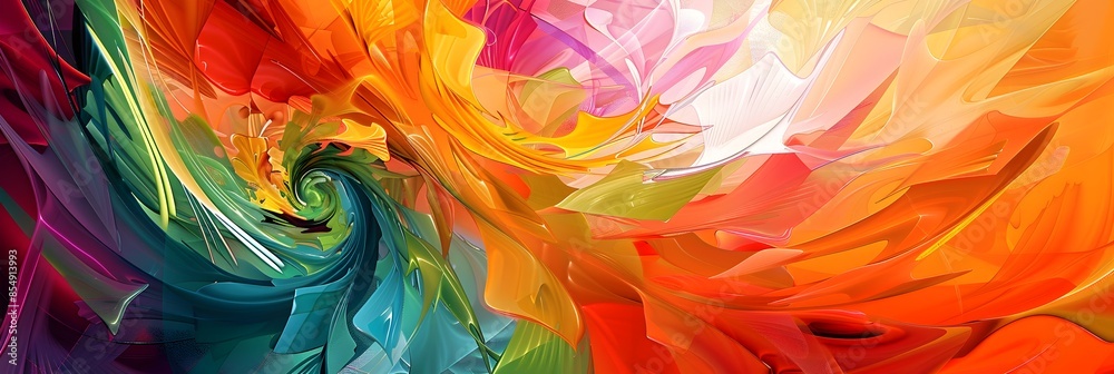 Leinwandbilder mesmerizing explosion of vibrant colors and dynamic fluid formations in a captivating abstract artwo