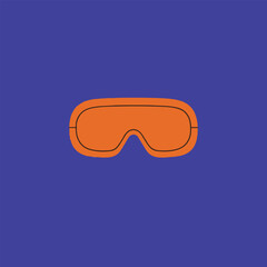 Vr glasses Silhouette vector