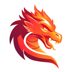 Naklejka premium Esports logo simple dragon, on transparent background