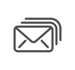 Mail related icon outline and linear vector.
