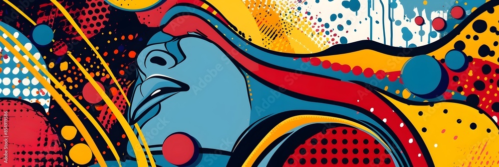 Aufkleber Vibrant Abstract A Captivating Explosion of Color Texture and Expressive Dynamism
