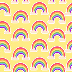 Seamless pattern LGBT rainbow vector