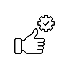 Work ethics outline icons, minimalist vector illustration ,simple transparent graphic element .Isolated on white background