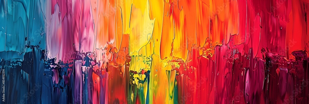 Aufkleber Vibrant Abstract Painting with Flowing Colors and Dynamic Textures Evocative and Visually Striking Artwork Evoking Emotions and Imagination