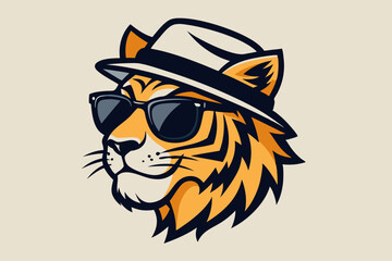 tiger head t-shirt design vector illustration 