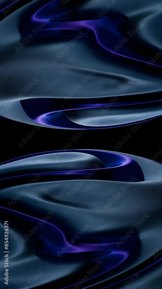Poster abstract sculptural form in glass: a study in color and reflection