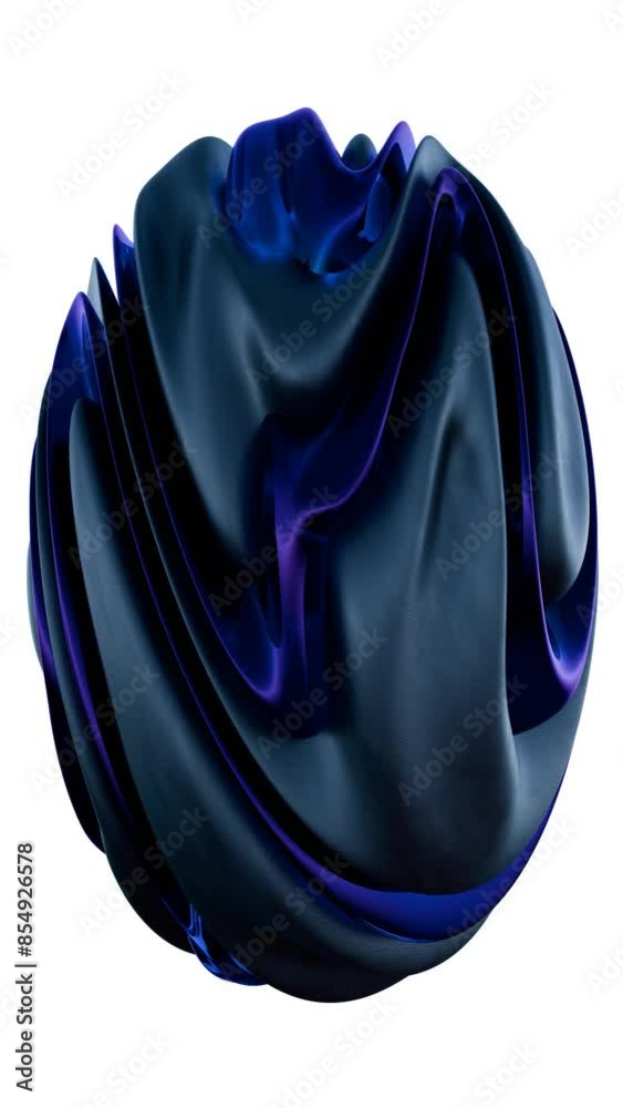 Poster Abstract Sculptural Form in Glass: A Study in Color and Reflection