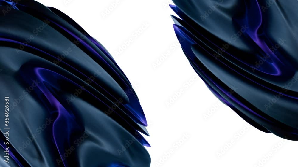 Poster abstract sculptural form in glass: a study in color and reflection