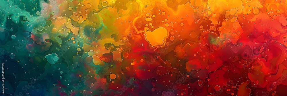Aufkleber vibrant cosmic explosion of color and energy captivating abstract fluid artwork evoking imagination 