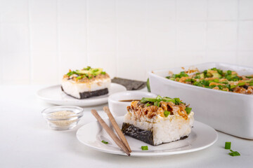 Salmon Philadelphia Sushi Bake Recipe Casserole