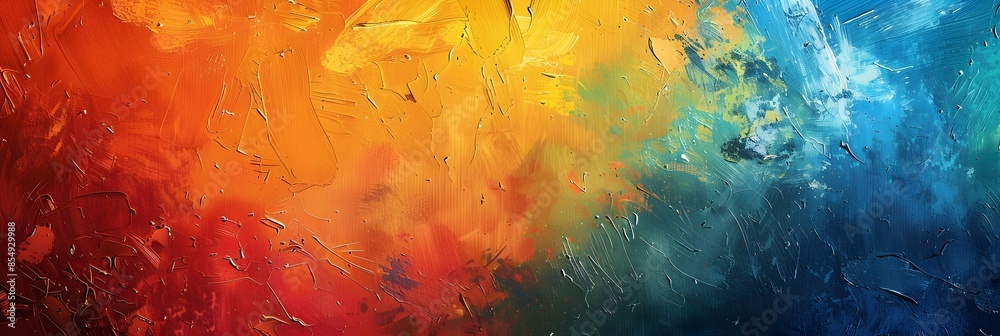 Poster vibrant explosion of color and emotion in an landscape