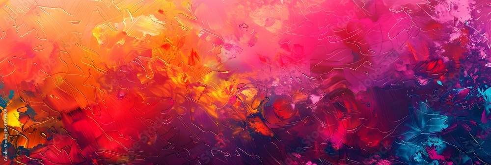 Aufkleber vibrant explosion of color and emotion in abstract masterpiece