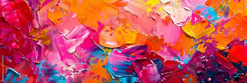 Poster vibrant explosion of color and texture captivating abstract painting showcasing a harmonious blend o