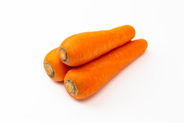 白背景にニンジン