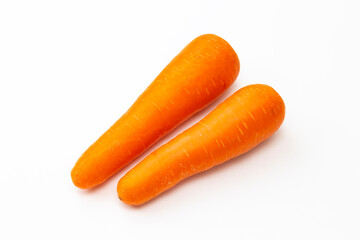 白背景にニンジン