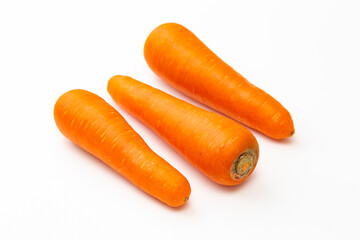 白背景にニンジン