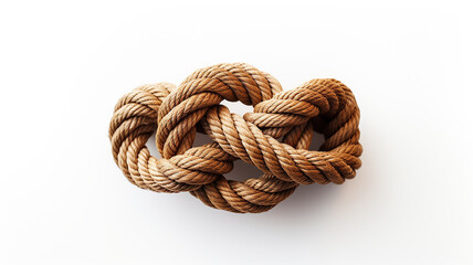 gordian knot on a white background, the concept of a complex confusing situation