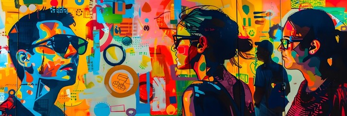 Obraz premium Vibrant Expressions of Boundless Creativity A Kaleidoscopic Journey Through the Boundless Realms of Imagination