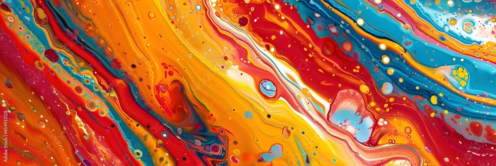 Leinwandbilder vibrant fluid acrylics in dynamic motion captivating abstract art with mesmerizing colors and textur