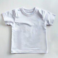 Studio photo of white kids t shirt isolated on white Generative Ai 
