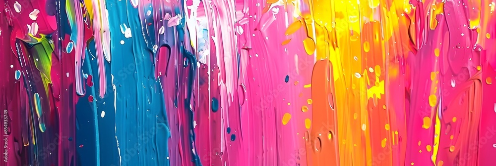 Aufkleber vibrant fluid explosion of colors and textures captivating abstract art background