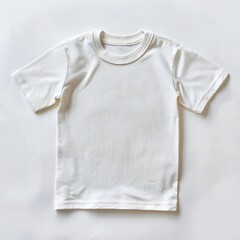 Studio photo of white kids t shirt isolated on white Generative Ai 