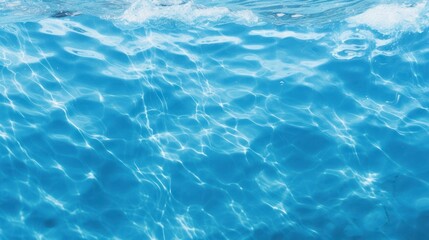 Obraz premium Blue water surface with ripples