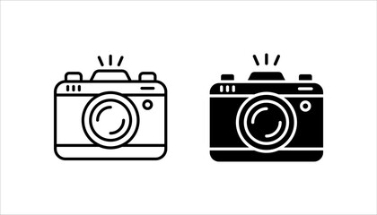 Camera icon set vector illustration, photo camera sign and symbol, photography icons.