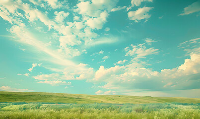 the vast sky and beautiful atmosphere