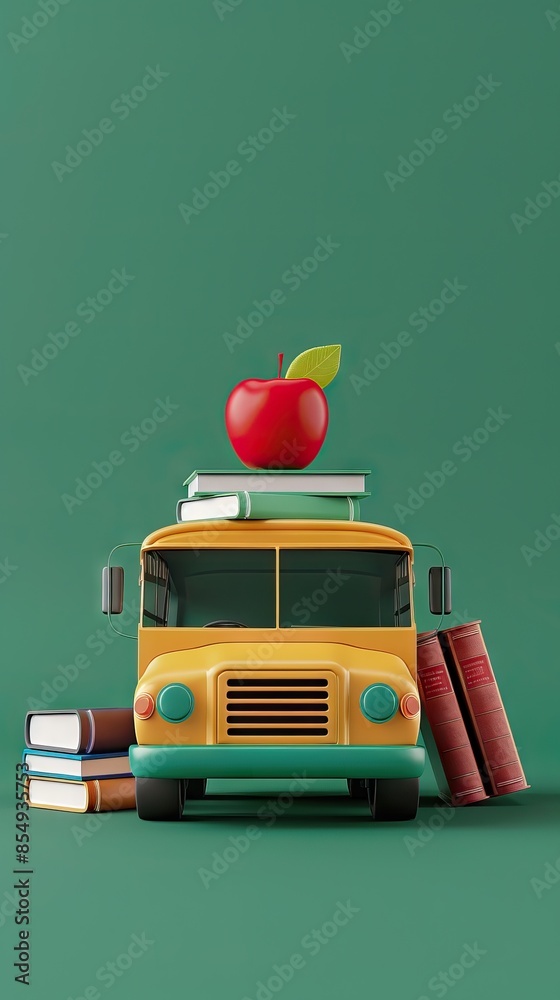 Wall mural Education, Back to School concept with copy space. AI generated illustration - Wall murals