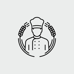 Restaurant Chef Vector Line Icon