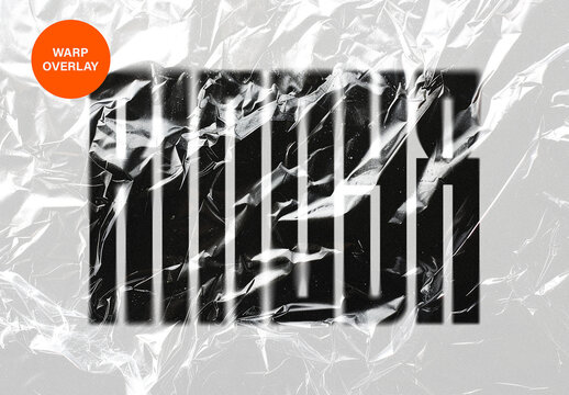 Plastic Wrapping Overlay Texture Mockup