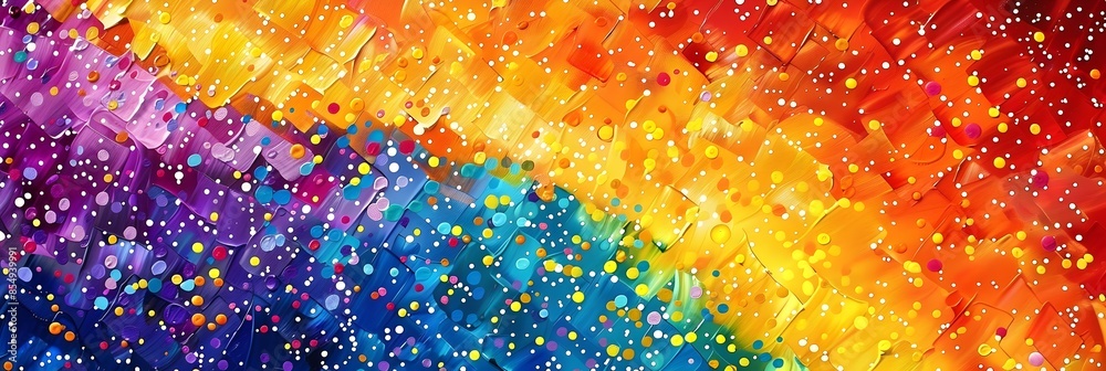 Poster vibrant rainbow explosion of color and light a captivating abstract digital artwork