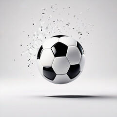 Obraz premium soccer ball on black background