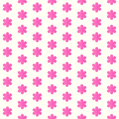 Seamless pattern with pink flowers