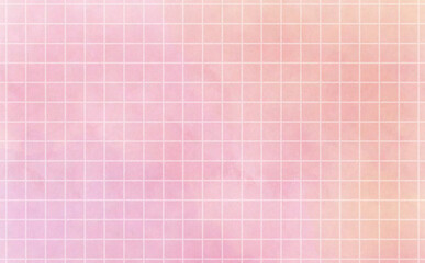 Fototapeta premium 手書き風のピンクのグリッド背景
