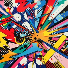 Fototapeta premium Colorful Abstract Pop Art Explosion
