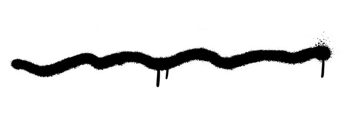 Urban graffiti grunge rough underline handdrawn brushstroke. Bold sprayed freehand stripe and paint shape. Street art doodle scribble.