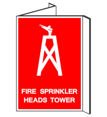Fire Sprinkler Heads Tower Symbol Sign, Vector Illustration, Isolate On White Background Label. EPS10